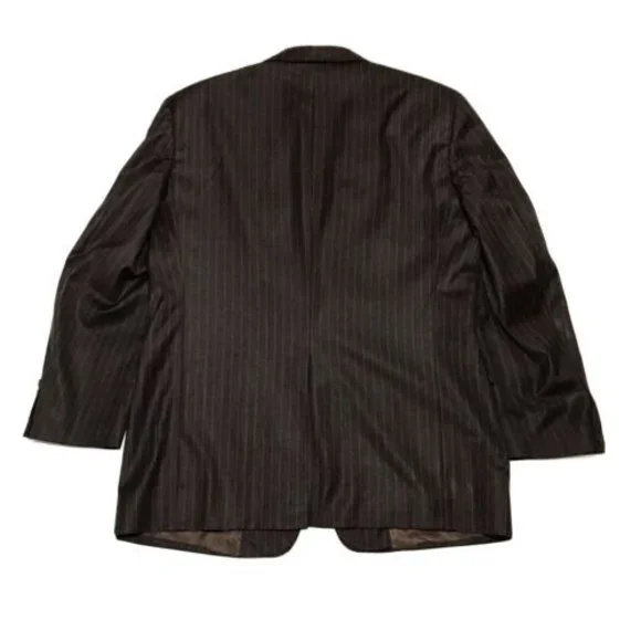 Daniel Cremieux Loro Piana Mens Brown Pinstripe Blazer Suit Jacket Size 42R